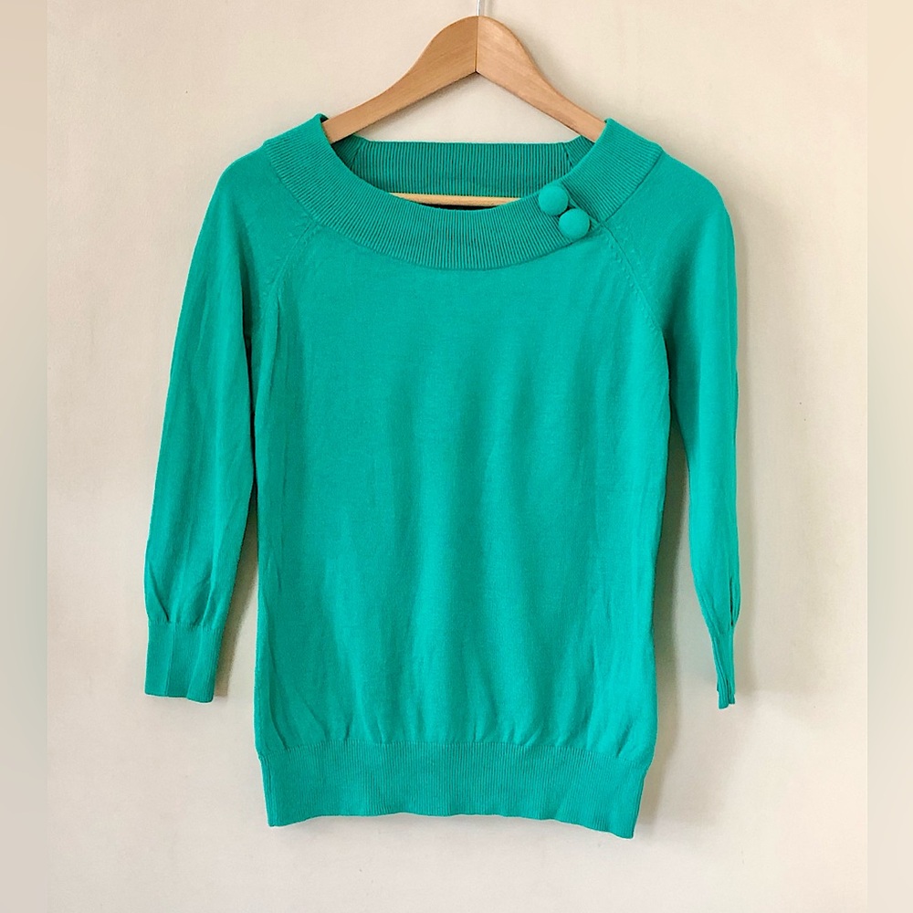 Banana Republic Mad Men Office Style 3/4 Sleeve Retro Sweater Size Petite S